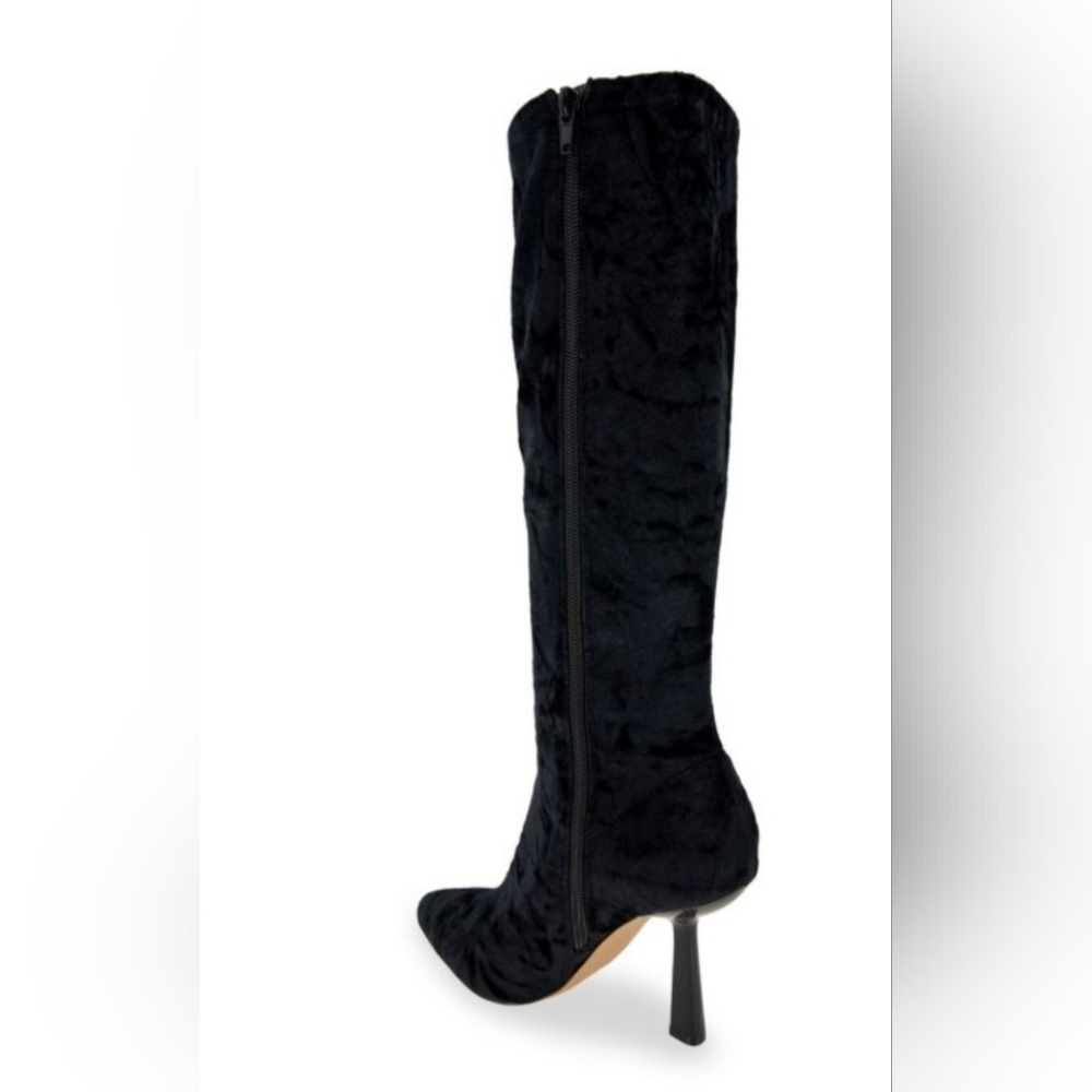 BCBGeneration Blk Women's Isra Velvet Inside Zipper Tall Boots NW/O BOX Sz 9 - Picture 3 of 16